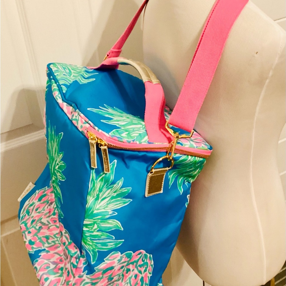 Lilly Pulitzer Tropical Blue and Pink Cooler Bag